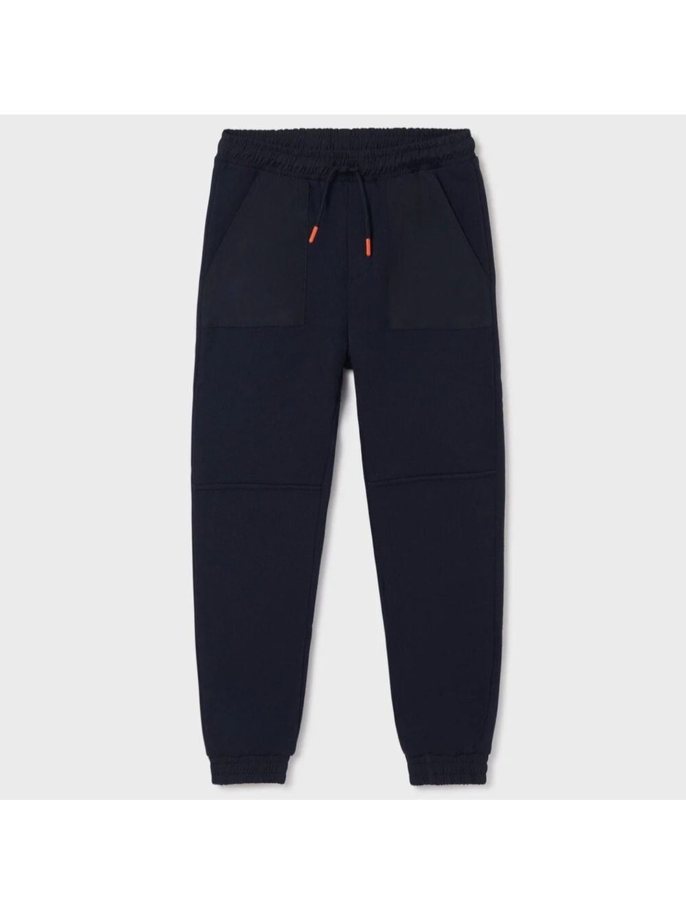 Mayoral Dark Blue Kids Joggers with Orange Accents